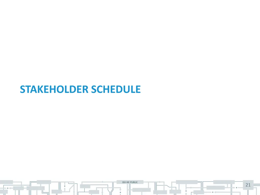 stakeholder schedule