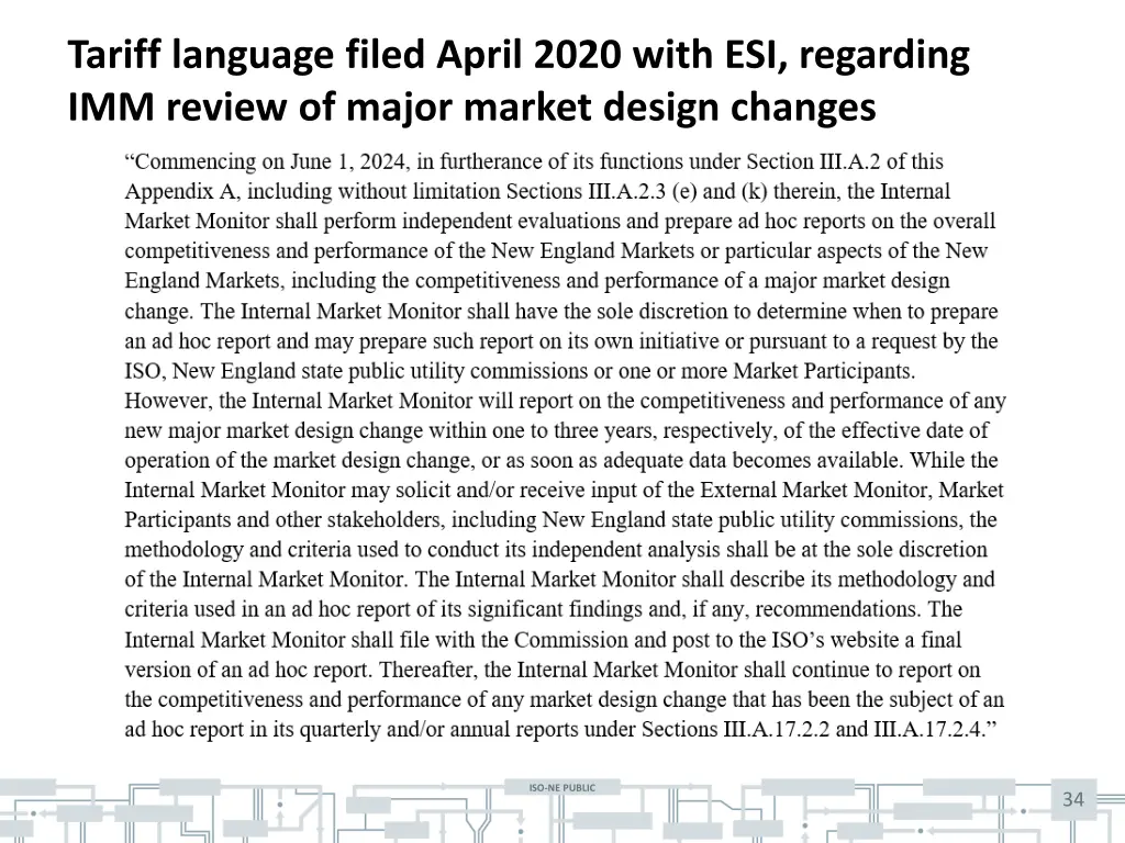 tariff language filed april 2020 with