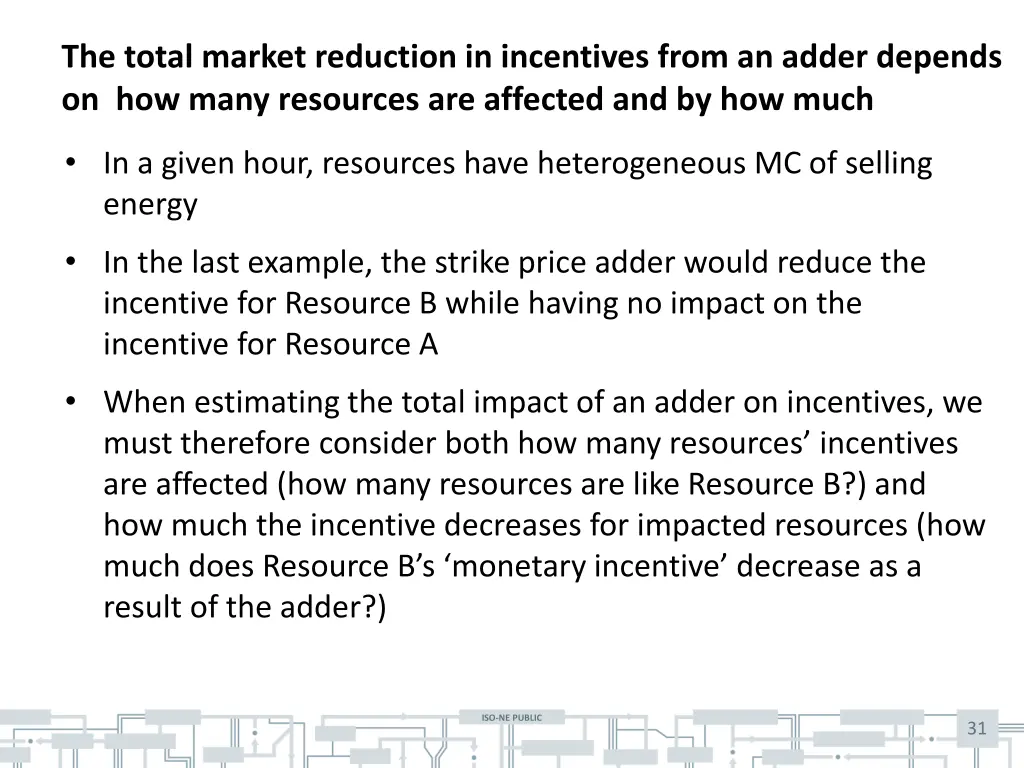 the total market reduction in incentives from