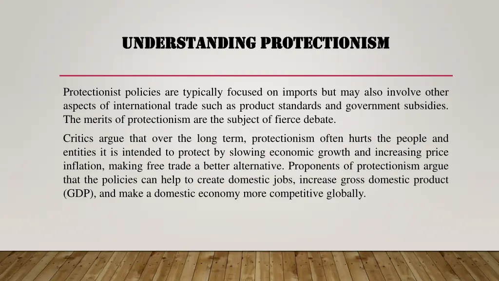 understanding protectionism understanding