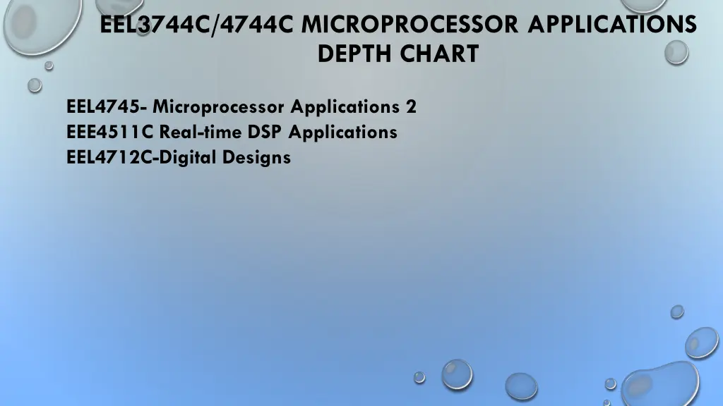 eel3744c 4744c microprocessor applications depth