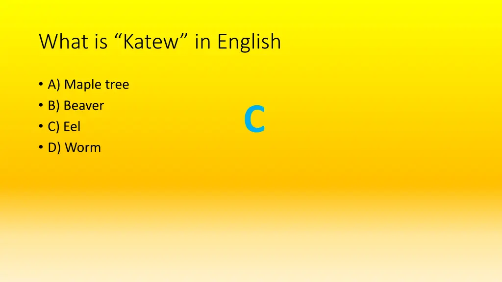 what is katew in english