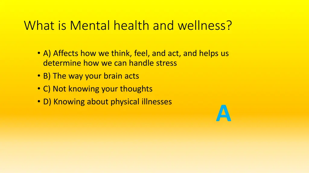 what is mental health and wellness