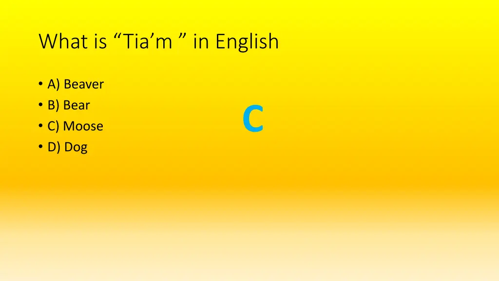 what is tia m in english