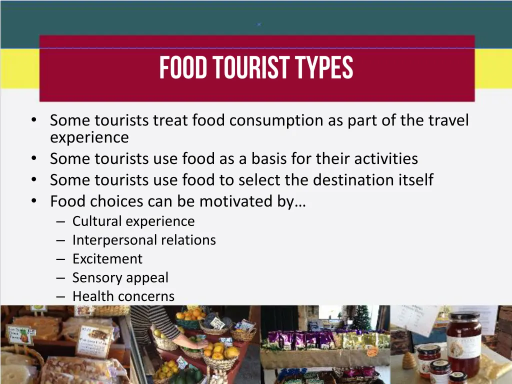 some tourists treat food consumption as part