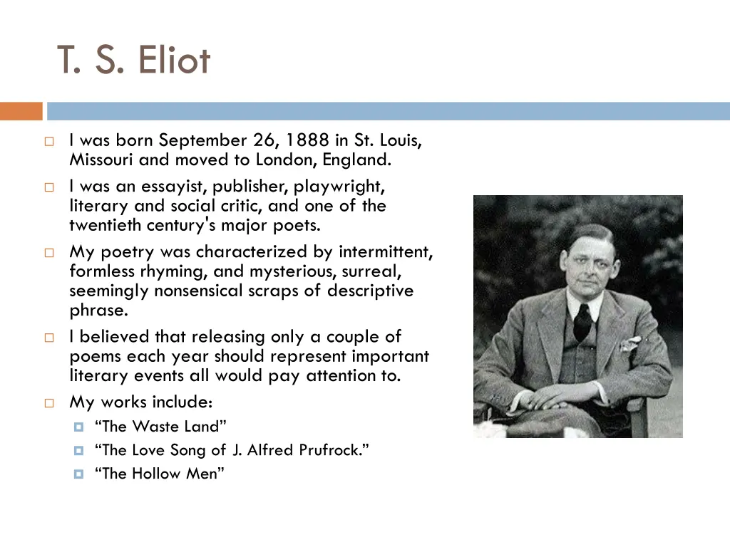 t s eliot