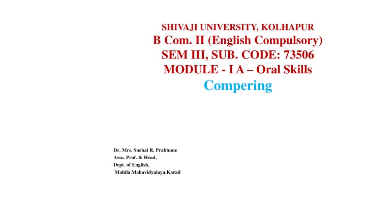 shivaji university kolhapur b com ii english