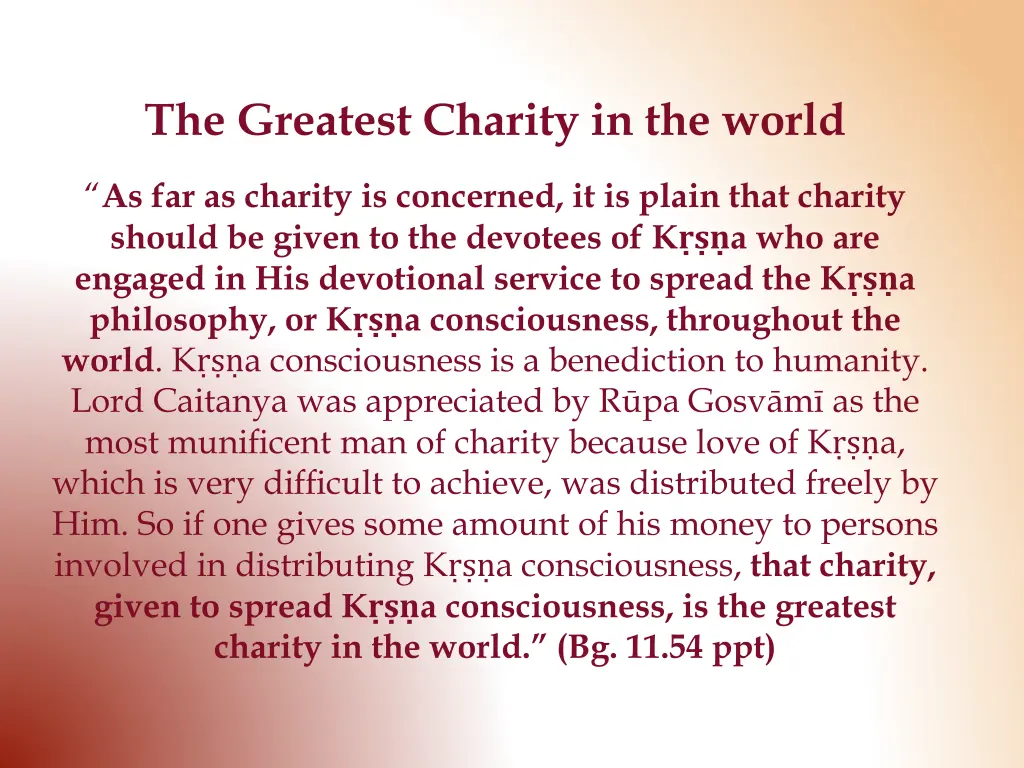 the greatest charity in the world