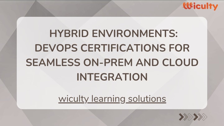 hybrid environments devops certifications