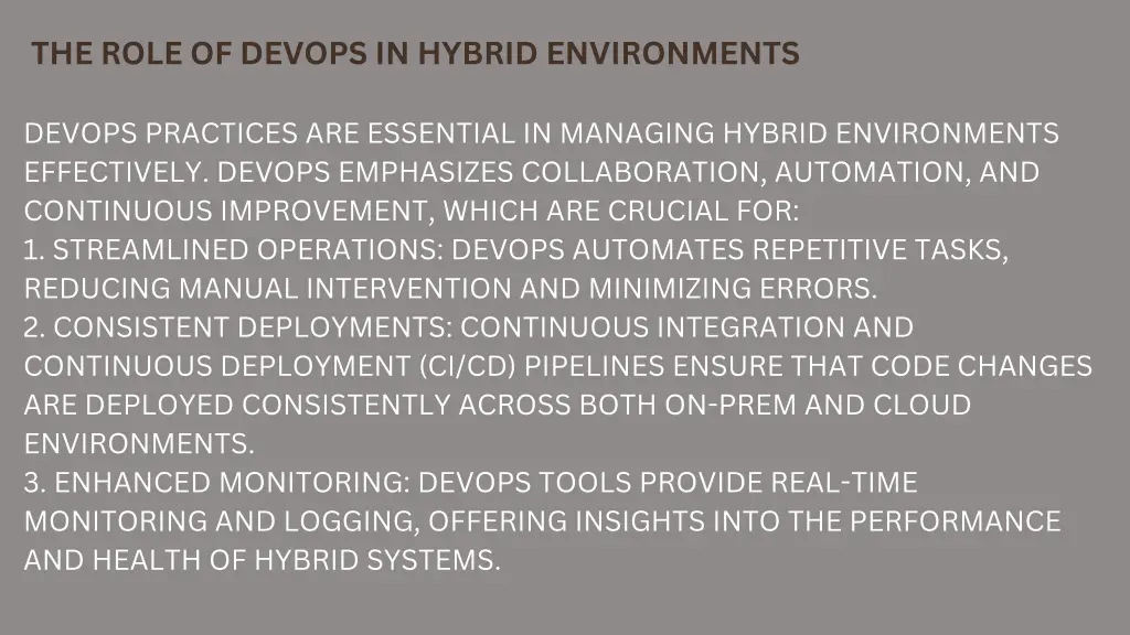 the role of devops in hybrid environments