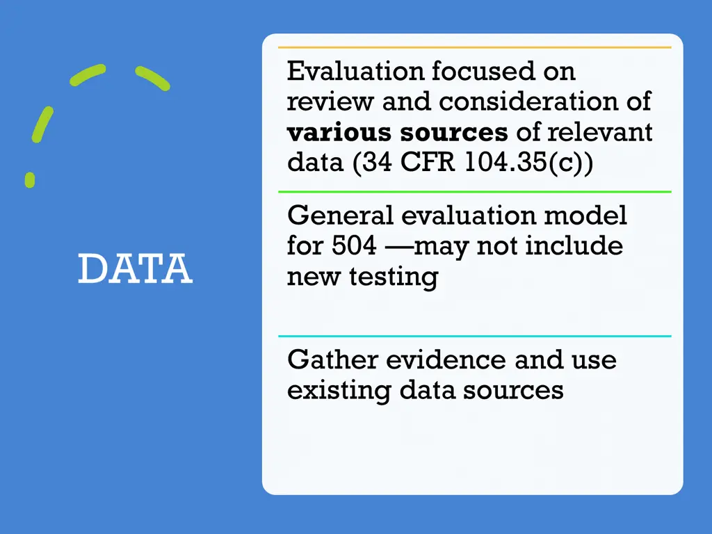 evaluation focused on review and consideration