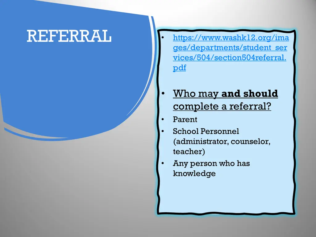 referral