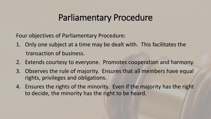 parliamentary procedure parliamentary procedure