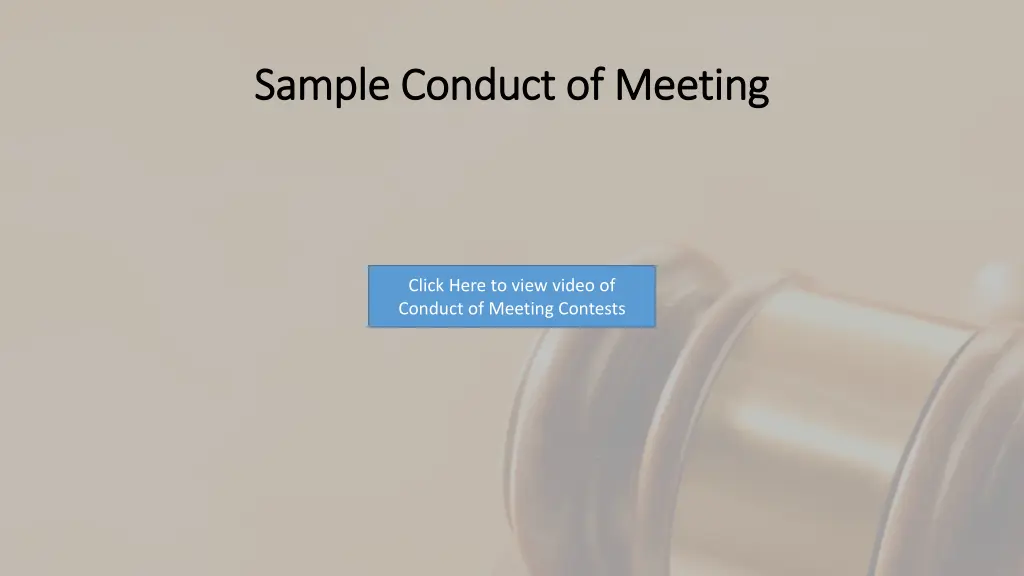 sample conduct of meeting sample conduct