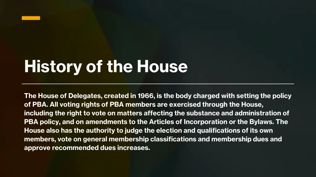 history of the house