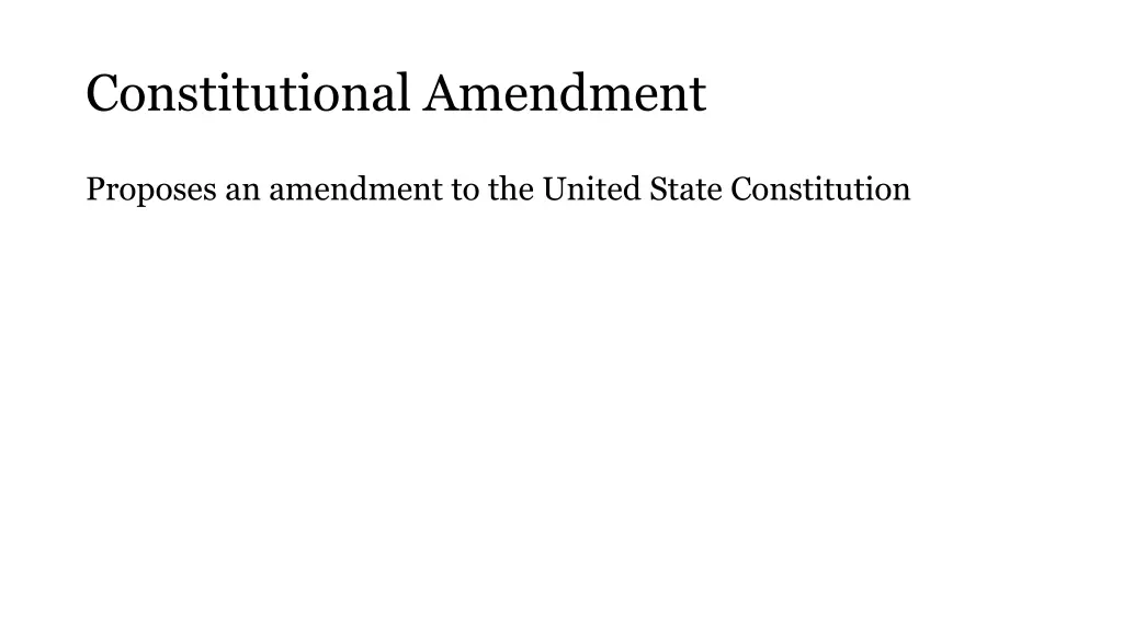 constitutional amendment