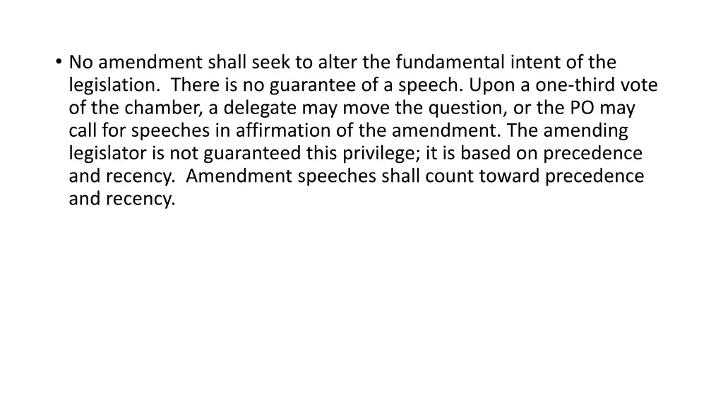 no amendment shall seek to alter the fundamental