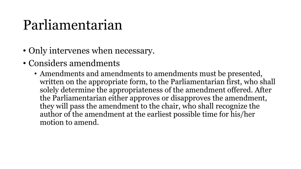 parliamentarian