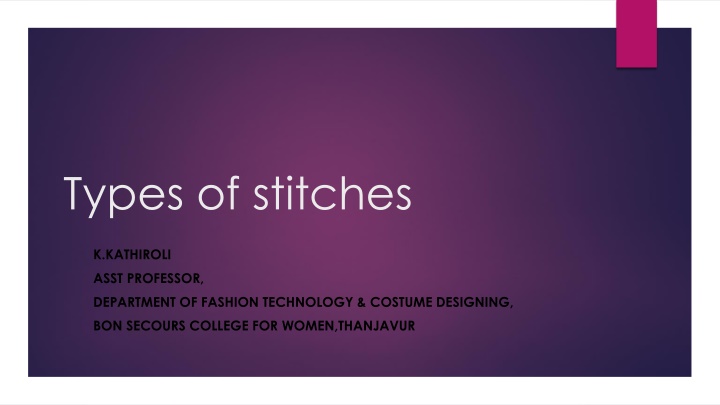 types of stitches