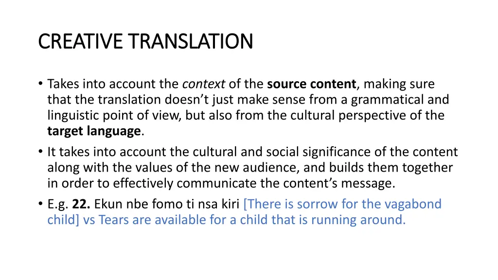 creative translation creative translation