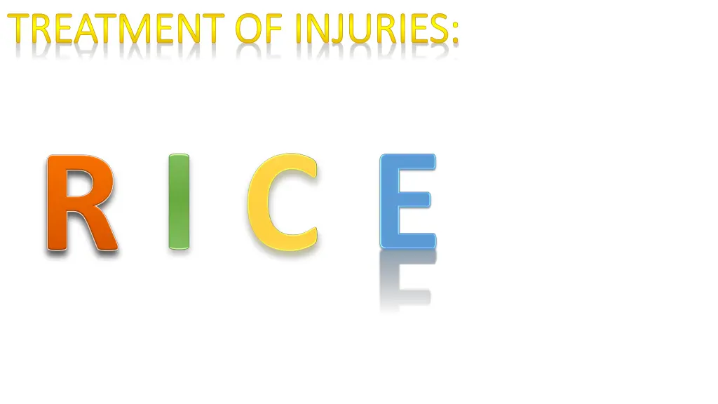 treatment of injuries treatment of injuries