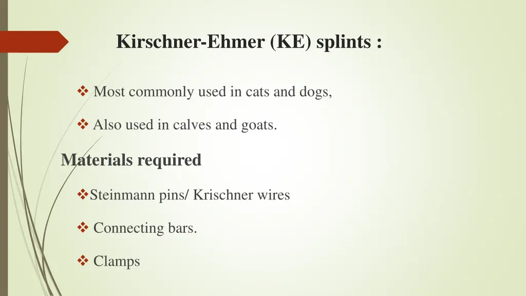 kirschner ehmer ke splints