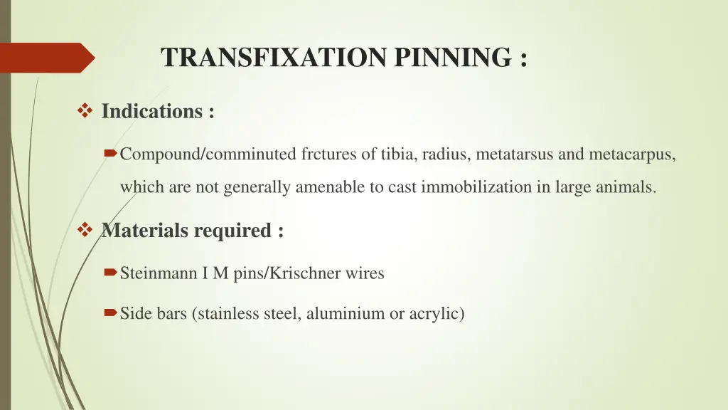 transfixation pinning