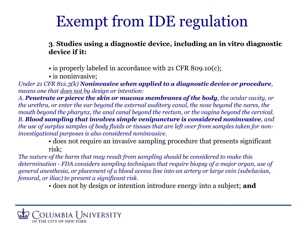 exempt from ide regulation