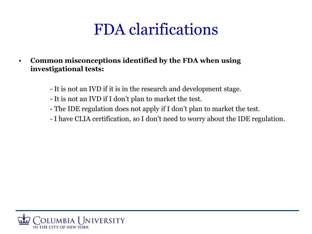 fda clarifications