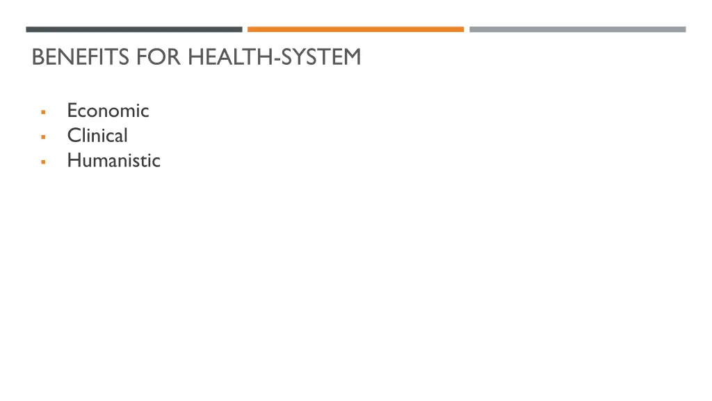 benefits for health system