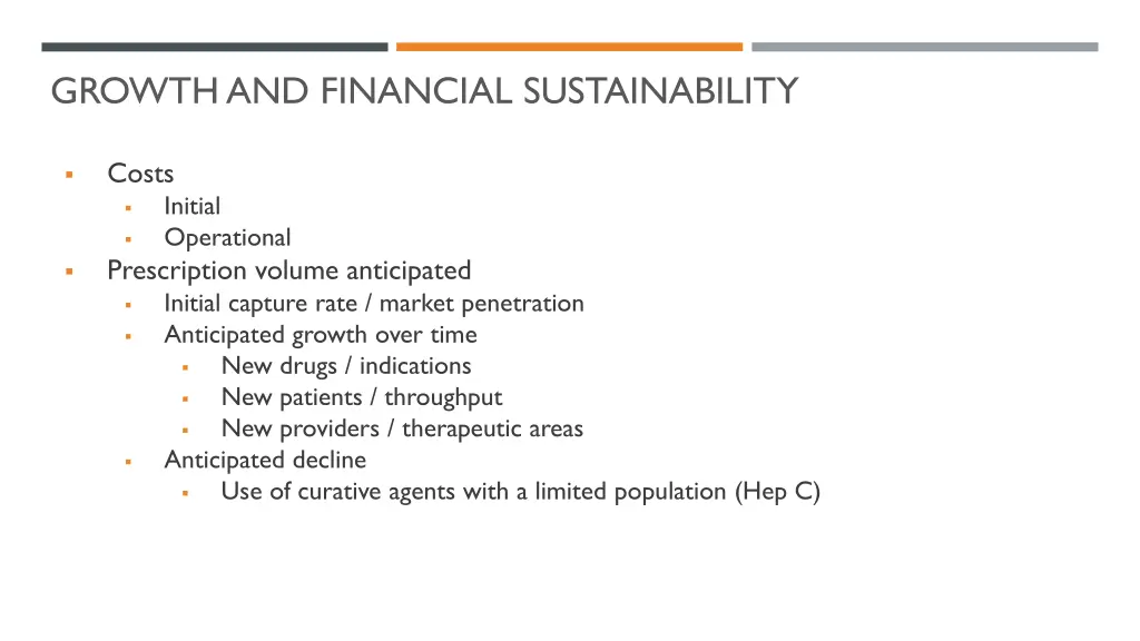 growth and financial sustainability