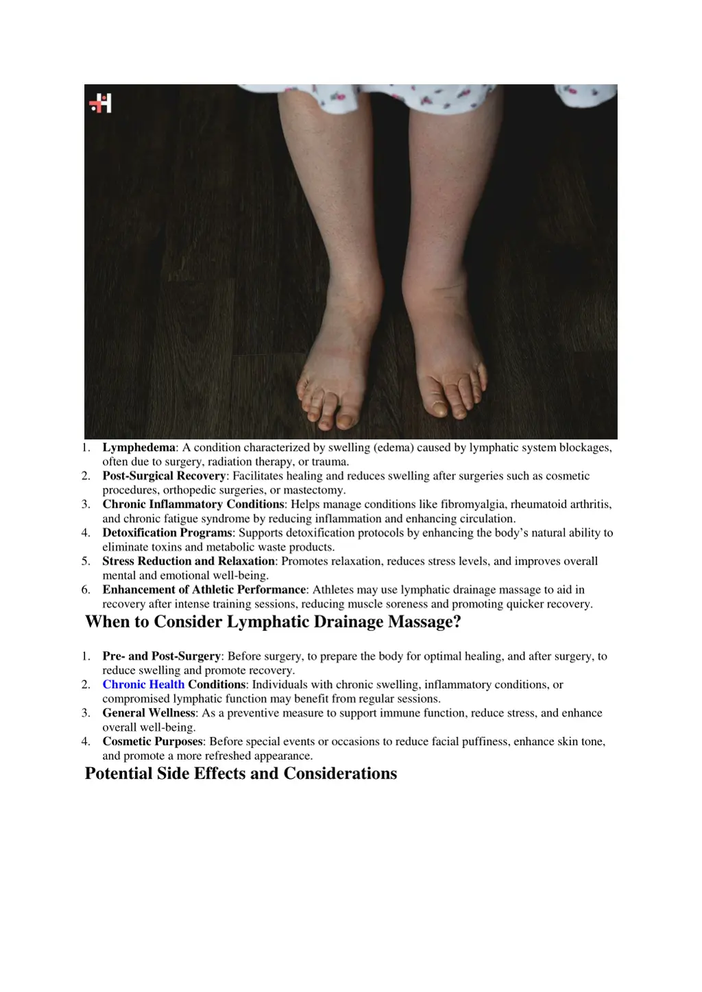 1 lymphedema a condition characterized