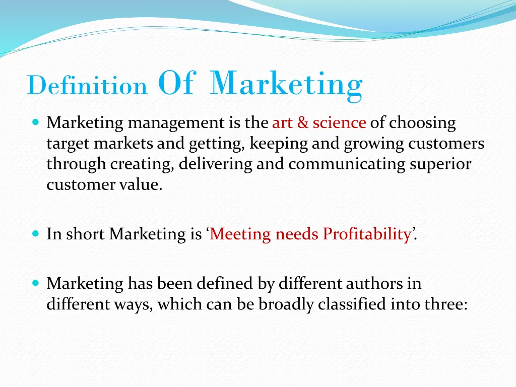 definition of marketing