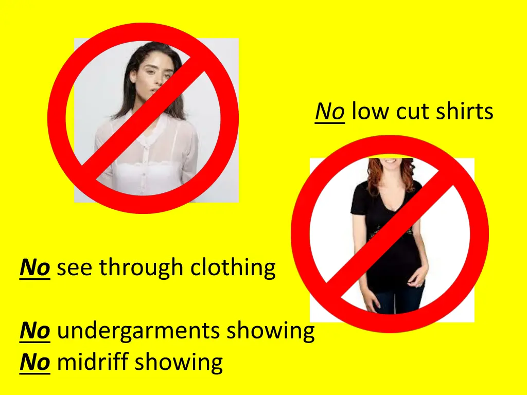 no low cut shirts