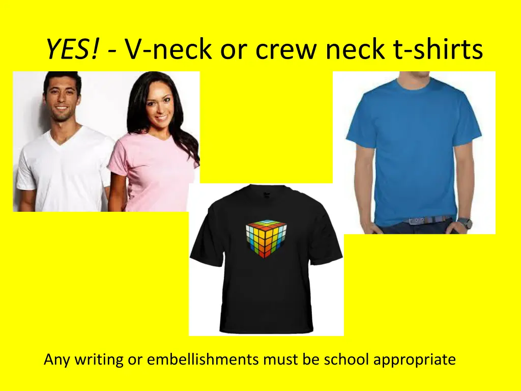 yes v neck or crew neck t shirts