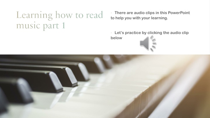 learning how to read music part 1