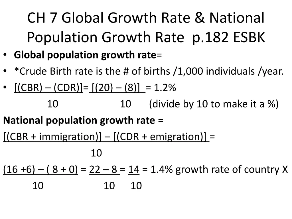 ch 7 global growth rate national population