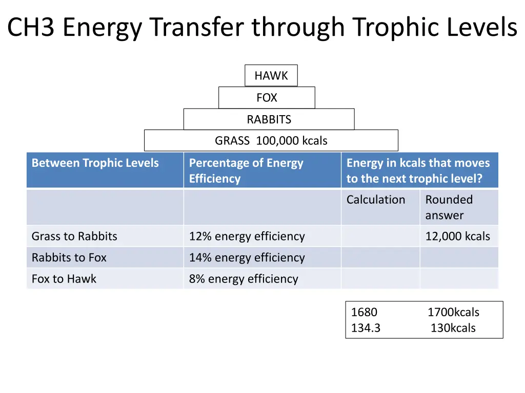 ch3 energy transfer through trophic levels