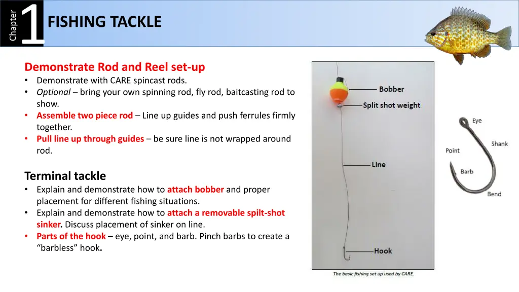 fishing tackle 1 demonstrate rod and reel