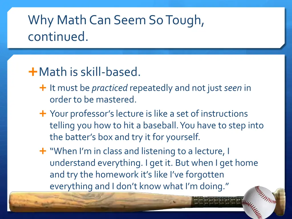 why math can seem so tough continued 1