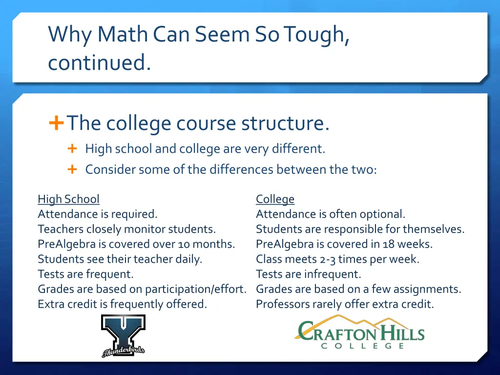 why math can seem so tough continued 2