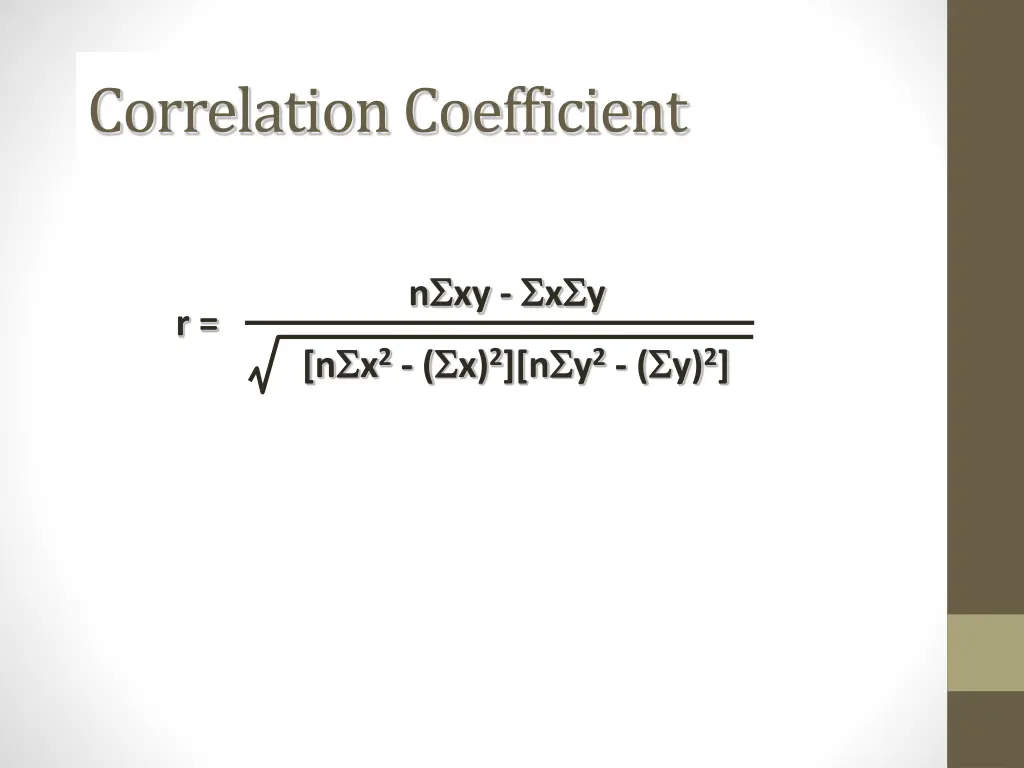 correlation coefficient