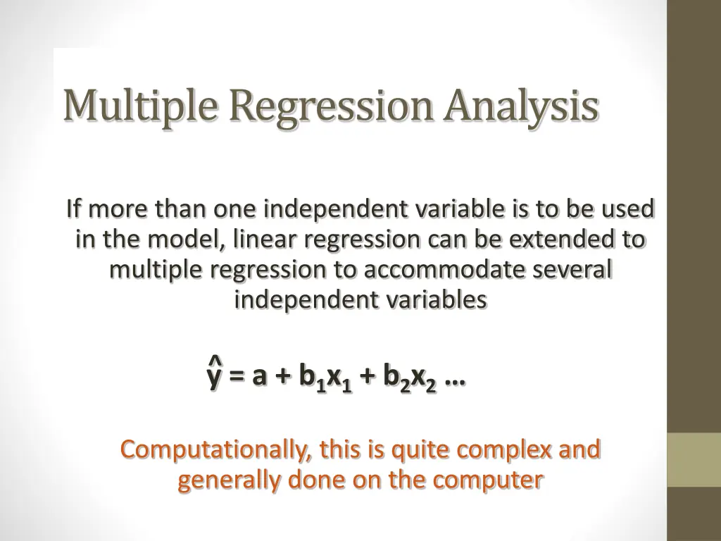 multiple regression analysis