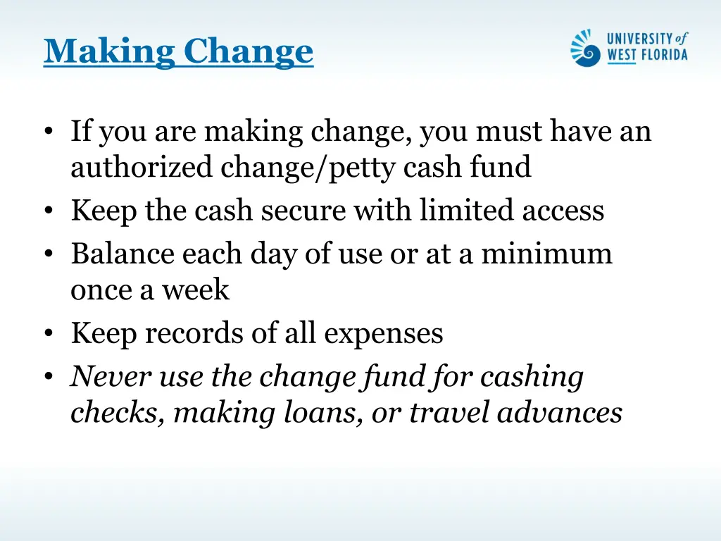 making change