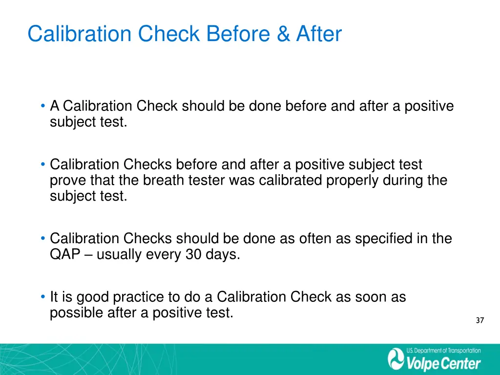 calibration check before after