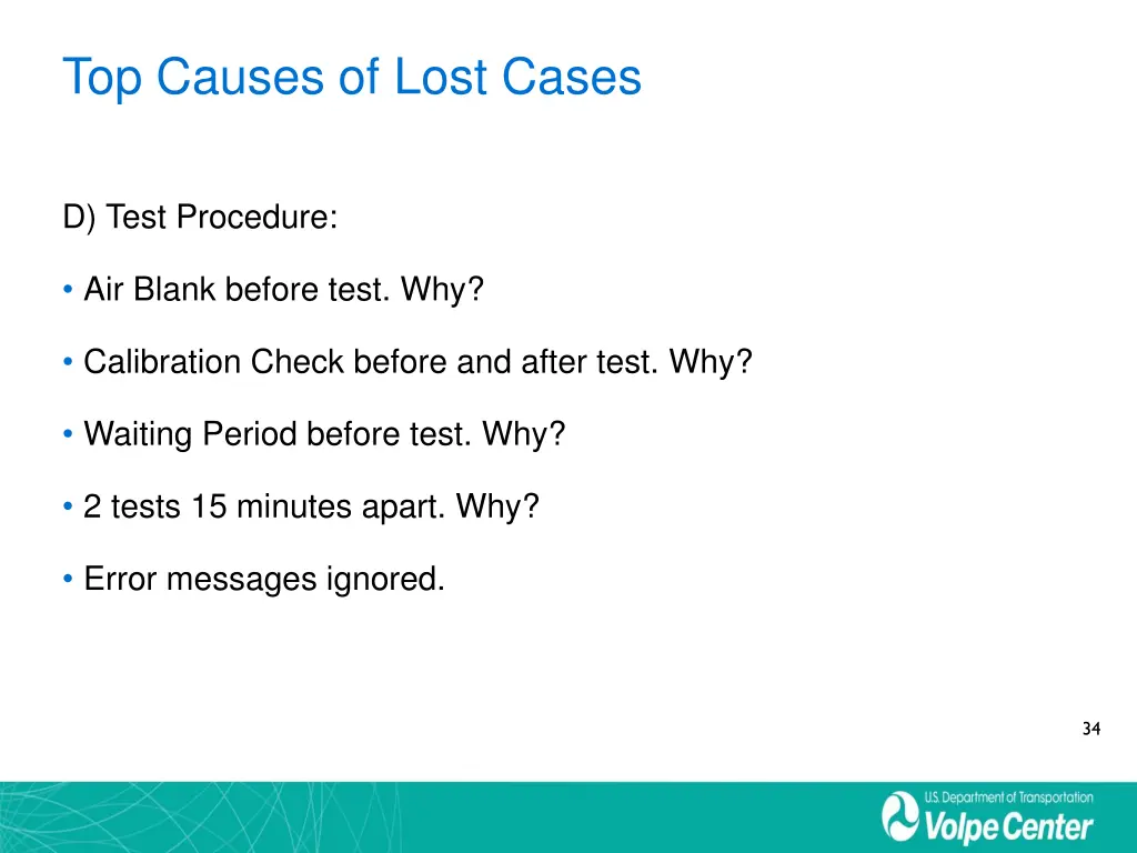 top causes of lost cases 3