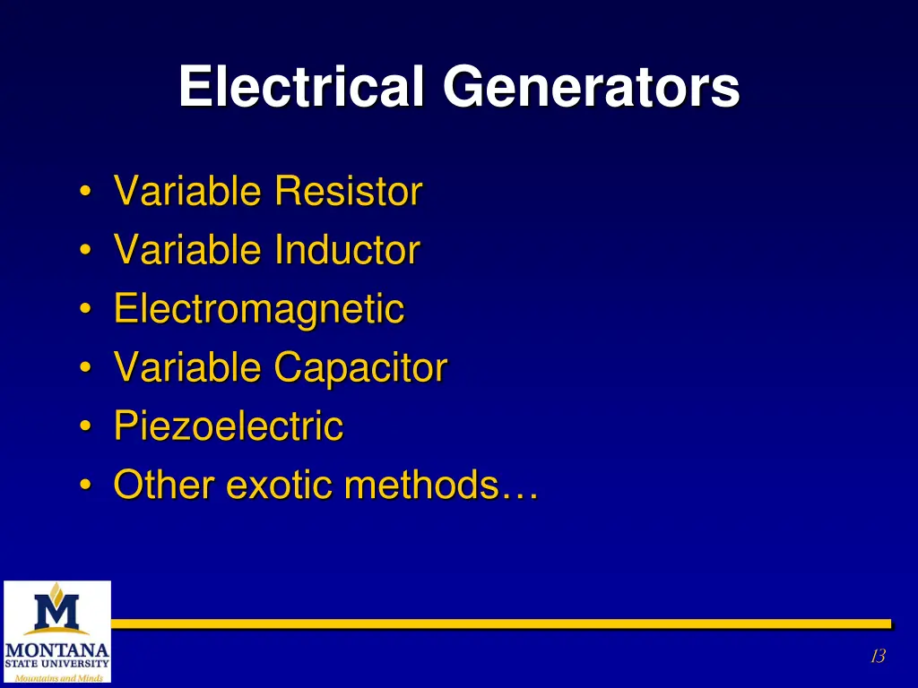 electrical generators