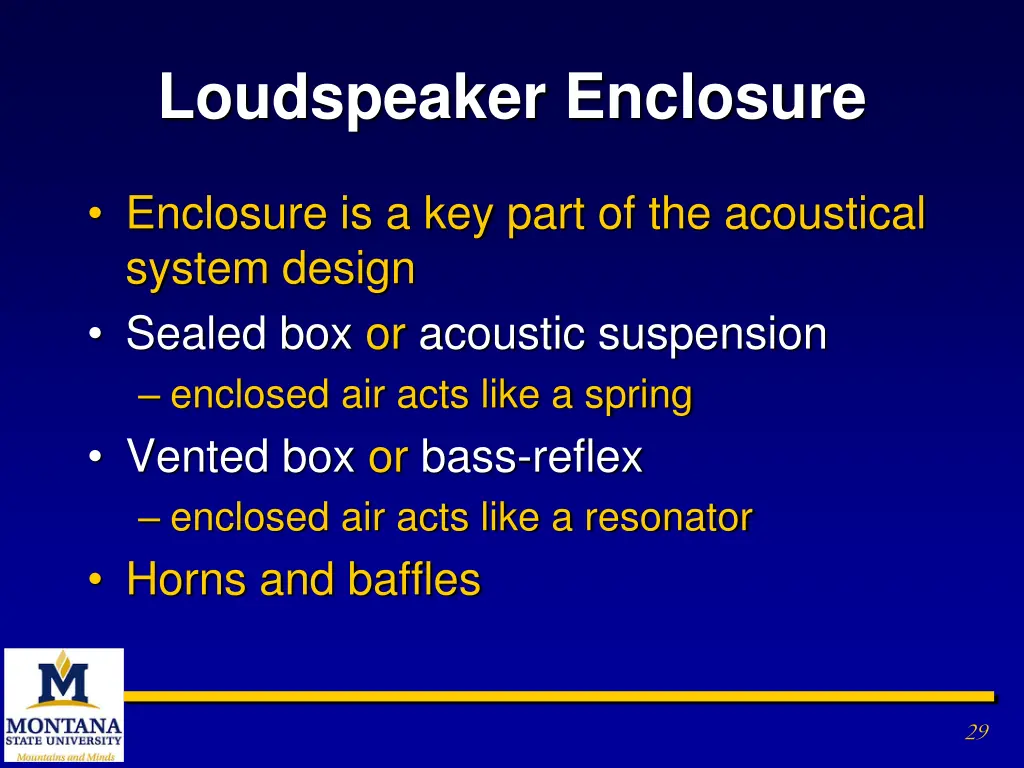 loudspeaker enclosure