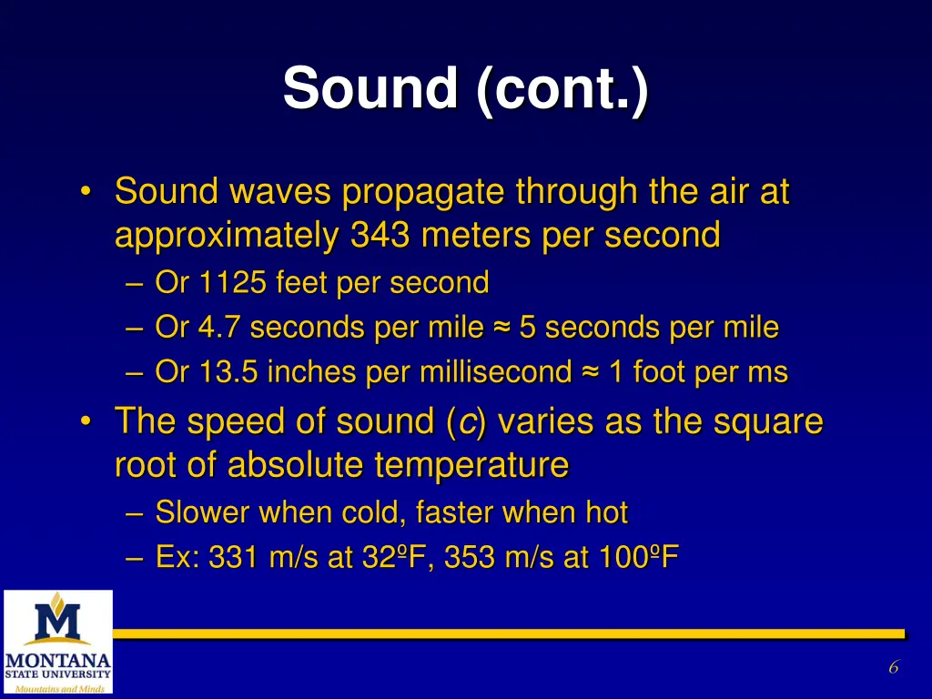 sound cont