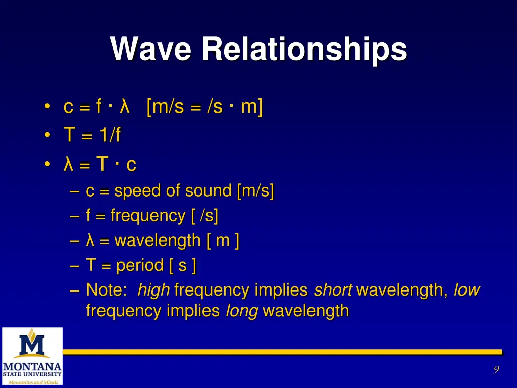 wave relationships